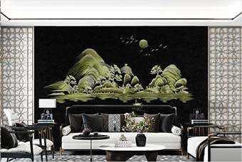 凉山森佰汇航空纤维墙咔（湖光山色）